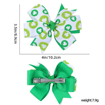 ncmama Mašnice za kosu za djevojčice za djevojčice Mašne s otisnutim crtanim crtama djeteline Ukosnice za kosu Dodaci za djevojke Dekoracija pokrivala za glavu