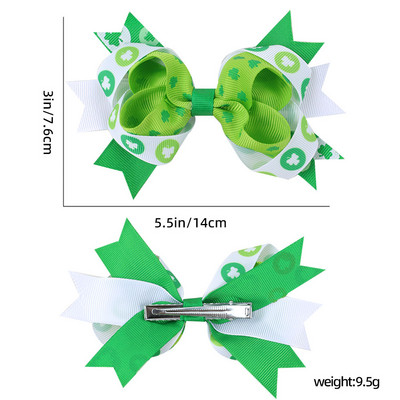 ncmama Mašnice za kosu za djevojčice za djevojčice Mašne s otisnutim crtanim crtama djeteline Ukosnice za kosu Dodaci za djevojke Dekoracija pokrivala za glavu