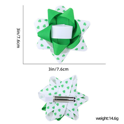 ncmama Mašnice za kosu za djevojčice za djevojčice Mašne s otisnutim crtanim crtama djeteline Ukosnice za kosu Dodaci za djevojke Dekoracija pokrivala za glavu