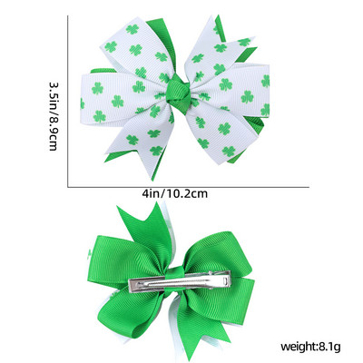 ncmama Mašnice za kosu za djevojčice za djevojčice Mašne s otisnutim crtanim crtama djeteline Ukosnice za kosu Dodaci za djevojke Dekoracija pokrivala za glavu