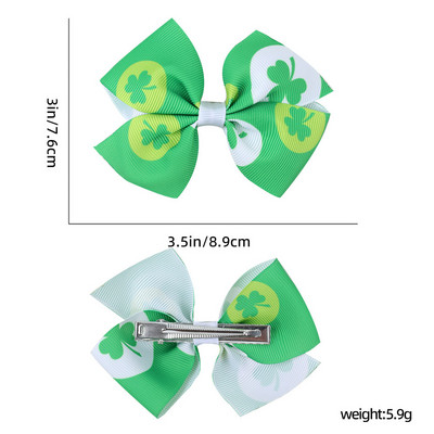 ncmama Mašnice za kosu za djevojčice za djevojčice Mašne s otisnutim crtanim crtama djeteline Ukosnice za kosu Dodaci za djevojke Dekoracija pokrivala za glavu