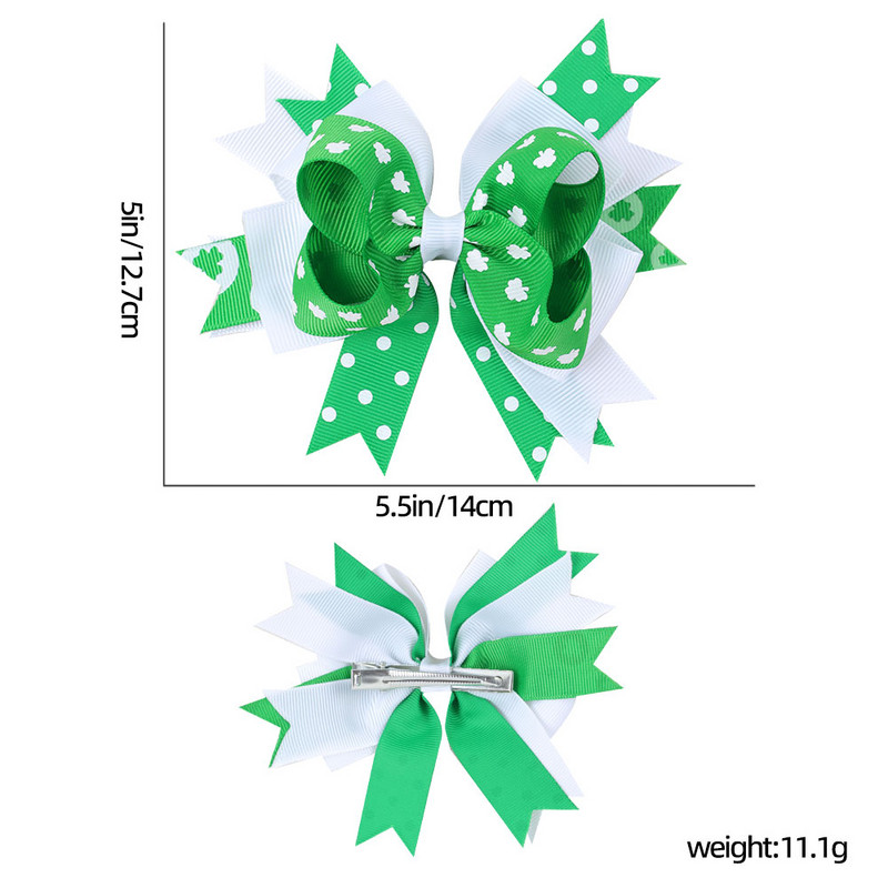 ncmama Mašnice za kosu za djevojčice za djevojčice Mašne s otisnutim crtanim crtama djeteline Ukosnice za kosu Dodaci za djevojke Dekoracija pokrivala za glavu