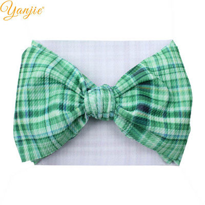 YANJIE 2023 Nové veľké 7" mašle do vlasov s uzlom, čelenka s potlačou guľky, elastická čelenka, DIY dievčenské vlasové doplnky pre bábätká