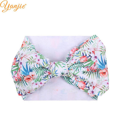 YANJIE 2023 Nové veľké 7" mašle do vlasov s uzlom, čelenka s potlačou guľky, elastická čelenka, DIY dievčenské vlasové doplnky pre bábätká