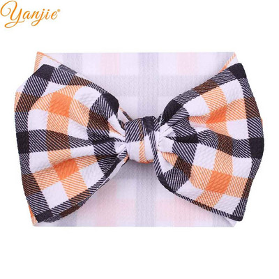 YANJIE 2023 Nové veľké 7" mašle do vlasov s uzlom, čelenka s potlačou guľky, elastická čelenka, DIY dievčenské vlasové doplnky pre bábätká