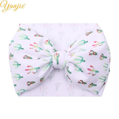 YANJIE 2023 Nové veľké 7" mašle do vlasov s uzlom, čelenka s potlačou guľky, elastická čelenka, DIY dievčenské vlasové doplnky pre bábätká