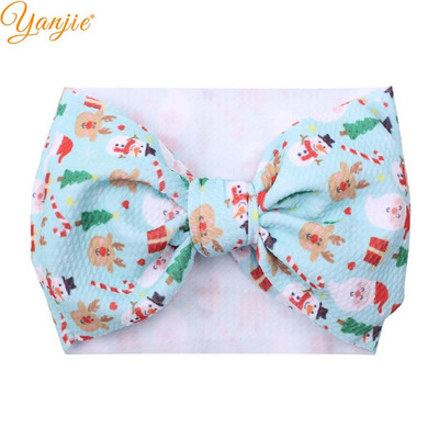 YANJIE 2023 Nové veľké 7" mašle do vlasov s uzlom, čelenka s potlačou guľky, elastická čelenka, DIY dievčenské vlasové doplnky pre bábätká