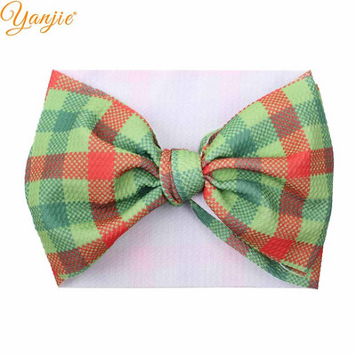 YANJIE 2023 Nové veľké 7" mašle do vlasov s uzlom, čelenka s potlačou guľky, elastická čelenka, DIY dievčenské vlasové doplnky pre bábätká