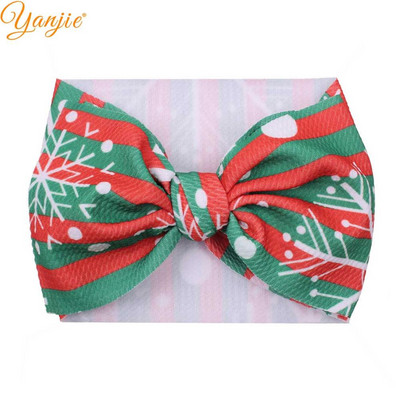 YANJIE 2023 Nové veľké 7" mašle do vlasov s uzlom, čelenka s potlačou guľky, elastická čelenka, DIY dievčenské vlasové doplnky pre bábätká