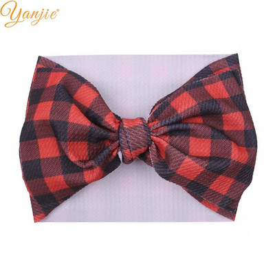 YANJIE 2023 Nové veľké 7" mašle do vlasov s uzlom, čelenka s potlačou guľky, elastická čelenka, DIY dievčenské vlasové doplnky pre bábätká