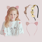 1 kom. Svjetlucave mačje uši Dječji obruč za kosu Slatke bebe trake za kosu Princess pokrivala za kosu Dodaci za kosu dječje kopče za kosu Trake za glavu