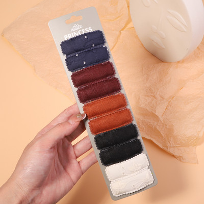 10kom/set Štipaljke za kosu kvadratnog oblika s ispisom i vezom za djevojčice Ženske butik ukosnice Ukosnice Pokrivala za glavu Dječji dodaci za kosu