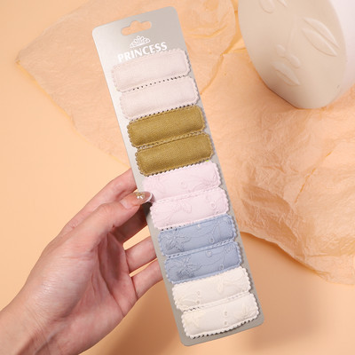 10kom/set Štipaljke za kosu kvadratnog oblika s ispisom i vezom za djevojčice Ženske butik ukosnice Ukosnice Pokrivala za glavu Dječji dodaci za kosu