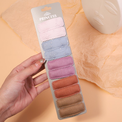 10kom/set Štipaljke za kosu kvadratnog oblika s ispisom i vezom za djevojčice Ženske butik ukosnice Ukosnice Pokrivala za glavu Dječji dodaci za kosu