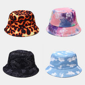2021. Novi ljetni Tie Dye Bucket šešir za žene i muškarce, sklopivi ribarski šešir na otvorenom, za djevojčice i dječake Gorros panama šešir za sunčanje