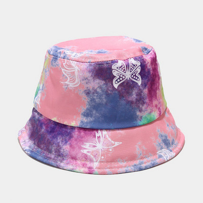 2021. Novi ljetni Tie Dye Bucket šešir za žene i muškarce, sklopivi ribarski šešir na otvorenom, za djevojčice i dječake Gorros panama šešir za sunčanje