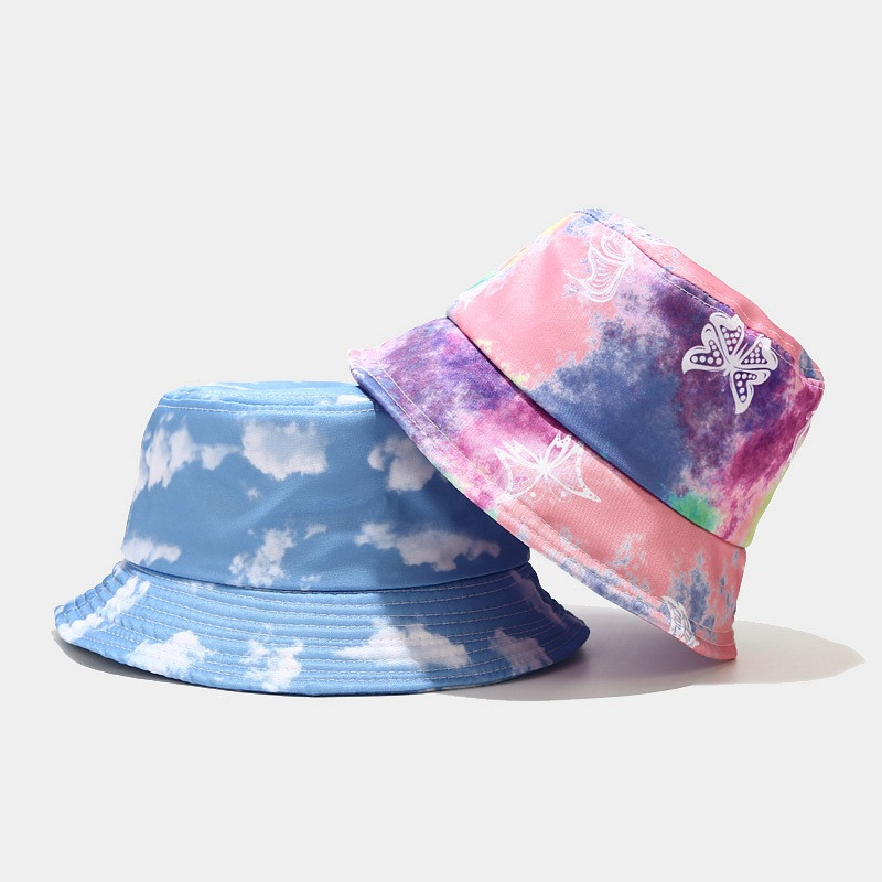 2021. Novi ljetni Tie Dye Bucket šešir za žene i muškarce, sklopivi ribarski šešir na otvorenom, za djevojčice i dječake Gorros panama šešir za sunčanje