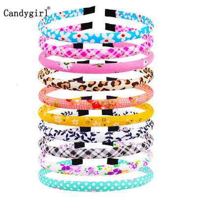 10 buc Bentite din poliester pentru fete, copii, femei, accesorii, boemia, cu flori multicolore, bentiță pentru păr, cu turban, pentru capul boho