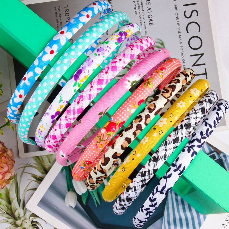 10 buc Bentite din poliester pentru fete, copii, femei, accesorii, boemia, cu flori multicolore, bentiță pentru păr, cu turban, pentru capul boho