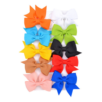 10kom/set nove šarene kopče za kosu s mašnama za slatke djevojke Mini ukosnice Boutique ukosnice Pokrivala za glavu Dječji dodaci za kosu