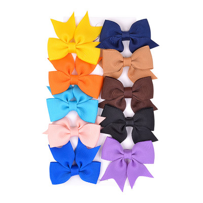 10kom/set nove šarene kopče za kosu s mašnama za slatke djevojke Mini ukosnice Boutique ukosnice Pokrivala za glavu Dječji dodaci za kosu