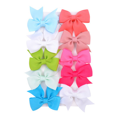 10kom/set nove šarene kopče za kosu s mašnama za slatke djevojke Mini ukosnice Boutique ukosnice Pokrivala za glavu Dječji dodaci za kosu