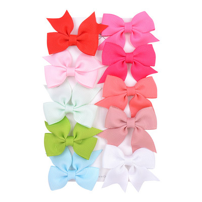 10kom/set nove šarene kopče za kosu s mašnama za slatke djevojke Mini ukosnice Boutique ukosnice Pokrivala za glavu Dječji dodaci za kosu