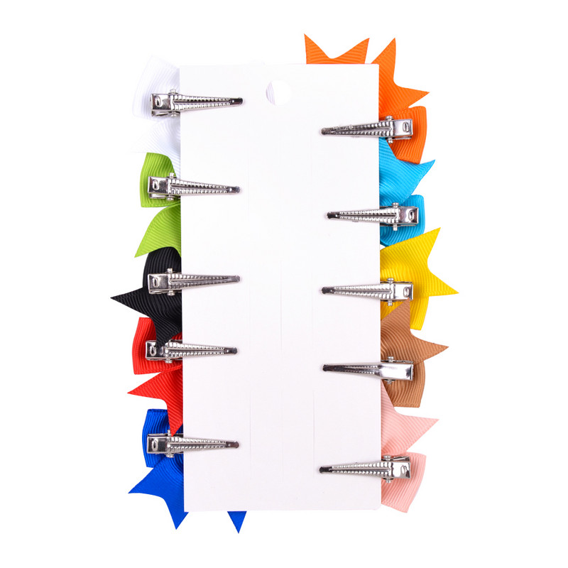 10kom/set nove šarene kopče za kosu s mašnama za slatke djevojke Mini ukosnice Boutique ukosnice Pokrivala za glavu Dječji dodaci za kosu