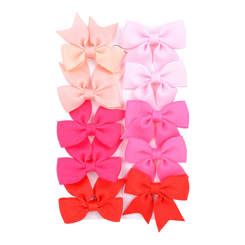 10kom/set nove šarene kopče za kosu s mašnama za slatke djevojke Mini ukosnice Boutique ukosnice Pokrivala za glavu Dječji dodaci za kosu