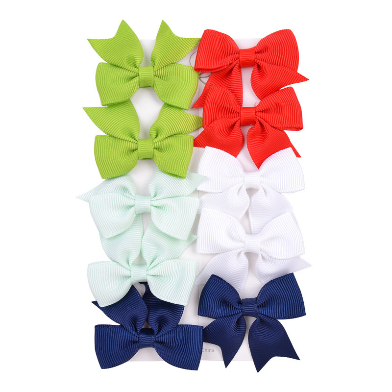 10kom/set nove šarene kopče za kosu s mašnama za slatke djevojke Mini ukosnice Boutique ukosnice Pokrivala za glavu Dječji dodaci za kosu