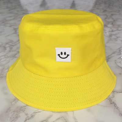 Pălărie de găleată pentru femei, de modă, de culoare nouă, cu fața zâmbitoare, pălărie de soare, sporturi în aer liber, șapcă de plajă, șapcă de pescar, șapcă hip hop pentru femei