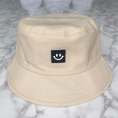 Pălărie de găleată pentru femei, de modă, de culoare nouă, cu fața zâmbitoare, pălărie de soare, sporturi în aer liber, șapcă de plajă, șapcă de pescar, șapcă hip hop pentru femei