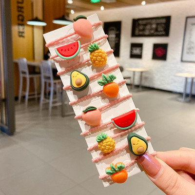 10 bucăți/set benzi elastice de păr cu animale drăguțe din desene animate pentru copii, fete, benzi de cauciuc minunate, suport pentru coadă de cal, accesorii pentru păr pentru copii