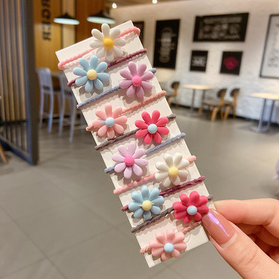 10 bucăți/set benzi elastice de păr cu animale drăguțe din desene animate pentru copii, fete, benzi de cauciuc minunate, suport pentru coadă de cal, accesorii pentru păr pentru copii