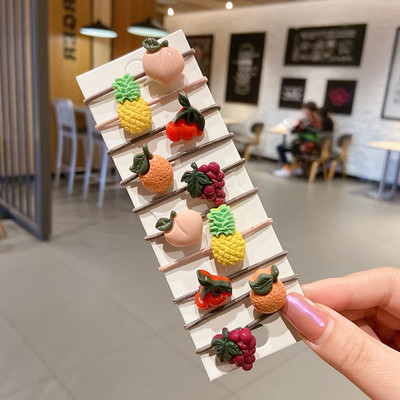 10 bucăți/set benzi elastice de păr cu animale drăguțe din desene animate pentru copii, fete, benzi de cauciuc minunate, suport pentru coadă de cal, accesorii pentru păr pentru copii