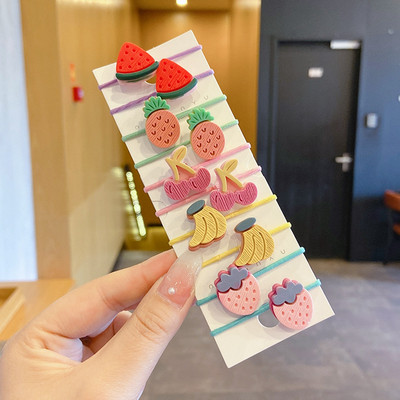 10 bucăți/set benzi elastice de păr cu animale drăguțe din desene animate pentru copii, fete, benzi de cauciuc minunate, suport pentru coadă de cal, accesorii pentru păr pentru copii