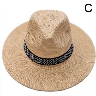 Nyári trend Uniszex szalmakalap strand nagy karimájú panamai UV sugárzás elleni napsapka női férfi ruházat dekoráció kültéri golf horgászsapka
