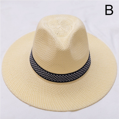 Nyári trend Uniszex szalmakalap strand nagy karimájú panamai UV sugárzás elleni napsapka női férfi ruházat dekoráció kültéri golf horgászsapka