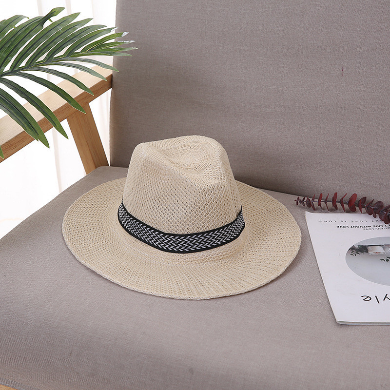Nyári trend Uniszex szalmakalap strand nagy karimájú panamai UV sugárzás elleni napsapka női férfi ruházat dekoráció kültéri golf horgászsapka