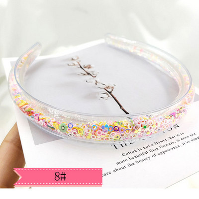 1 komad nove DIY ručno izrađene šljokice Quicksand heart shaker svjetlucave trake za glavu