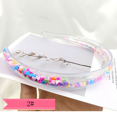 1 komad nove DIY ručno izrađene šljokice Quicksand heart shaker svjetlucave trake za glavu