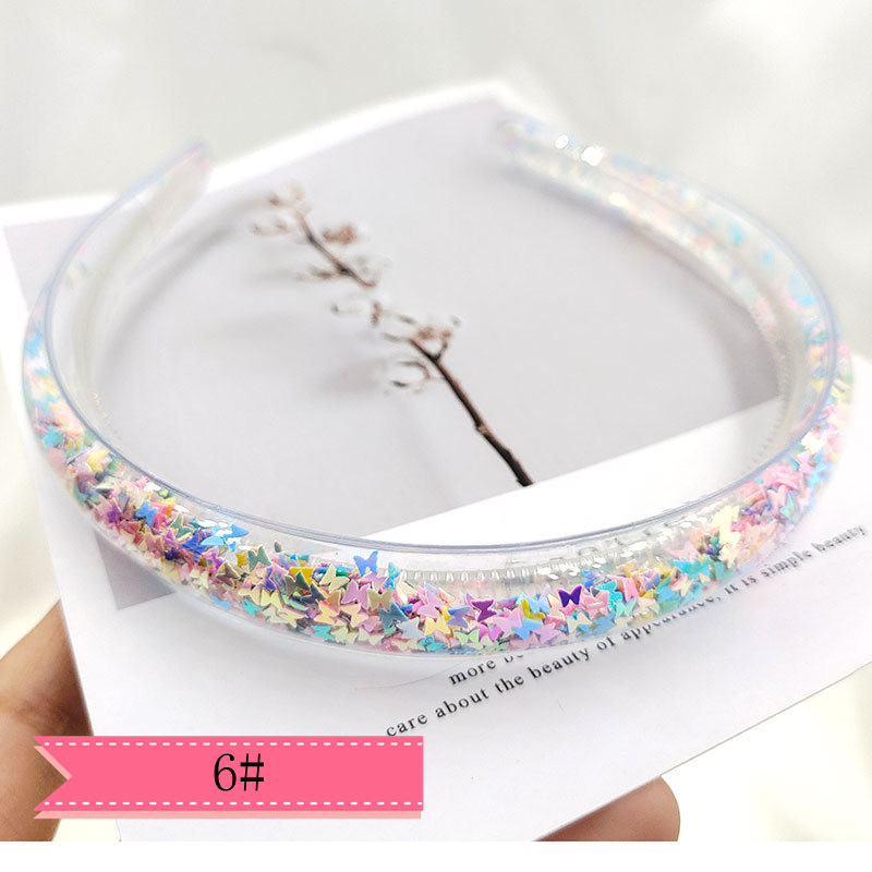 1 komad nove DIY ručno izrađene šljokice Quicksand heart shaker svjetlucave trake za glavu