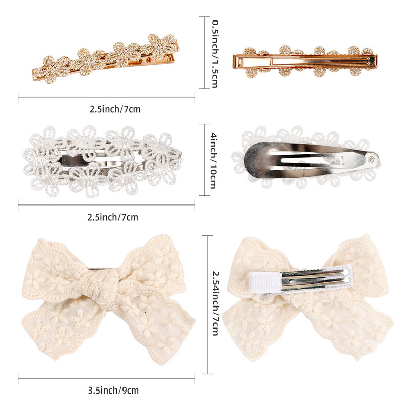 ncmama kopča za kosu Chrysanthemum BB ukosnice biserne mašne Ukosnice Pokrivala za glavu Dodaci za kosu za djevojčice 7x1.5/7x10/9x7cm 1/2 kom