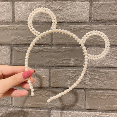 Sen plastikinė perlų galvos juosta įvairių animacinių filmukų miela princesės karūnos galvos juosta paprasta ir universali