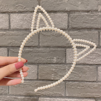 Sen plastikinė perlų galvos juosta įvairių animacinių filmukų miela princesės karūnos galvos juosta paprasta ir universali