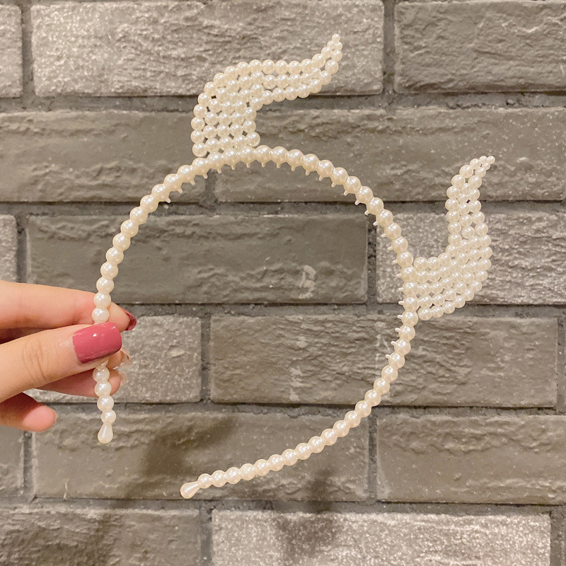 Sen plastikinė perlų galvos juosta įvairių animacinių filmukų miela princesės karūnos galvos juosta paprasta ir universali