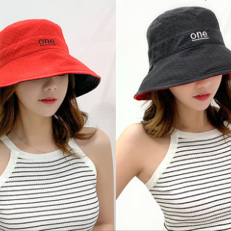 Divpusēja ar burtiem apdrukāta zvejnieka auduma cepure sievietei āra makšķerēšanas cepure Ikdienas Panamas spainis sauļošanās cepure