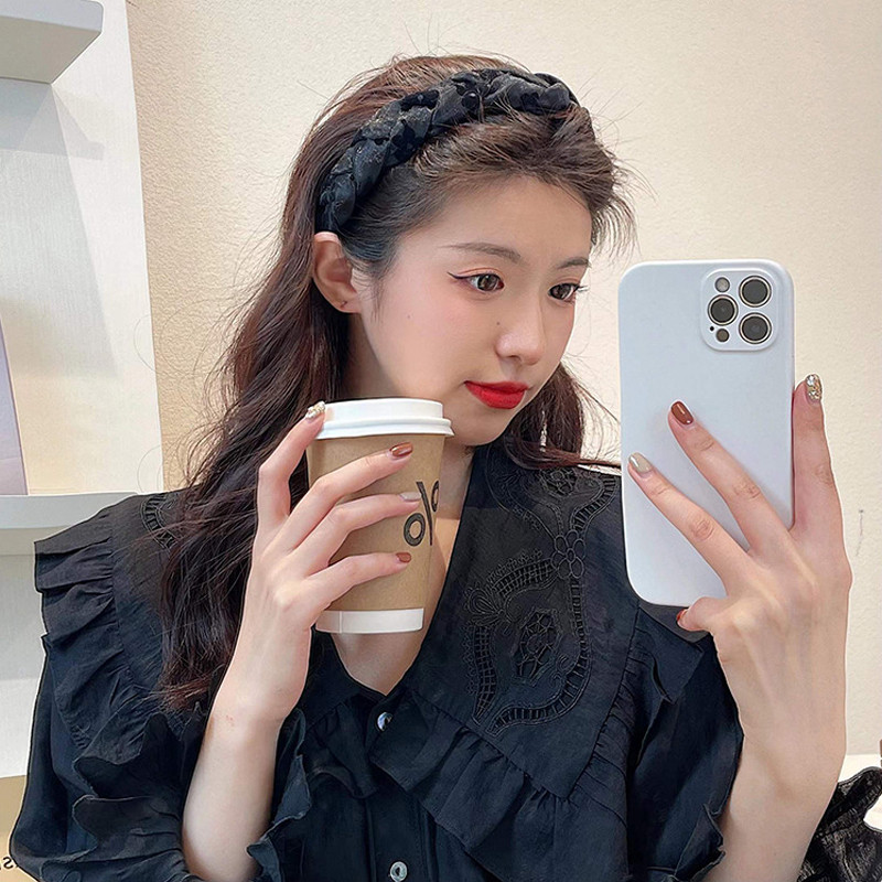 Nauja tinklinė gėlių galvos juostelė moteriška prancūziška retro aukščiausios klasės galvos apdangalai Moterims Plaukų juostelės plaukų aksesuarai Madingi galvos apdangalai