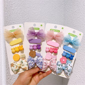 2023 Jauka multfilma Trušu loku matu sprādžu komplekts Bērniem Meiteņu matu sprādzes Spraudītes Piespraudes Galvassegas Galvassegas