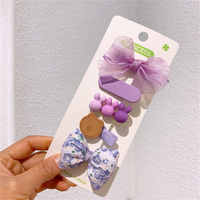 2023 Jauka multfilma Trušu loku matu sprādžu komplekts Bērniem Meiteņu matu sprādzes Spraudītes Piespraudes Galvassegas Galvassegas